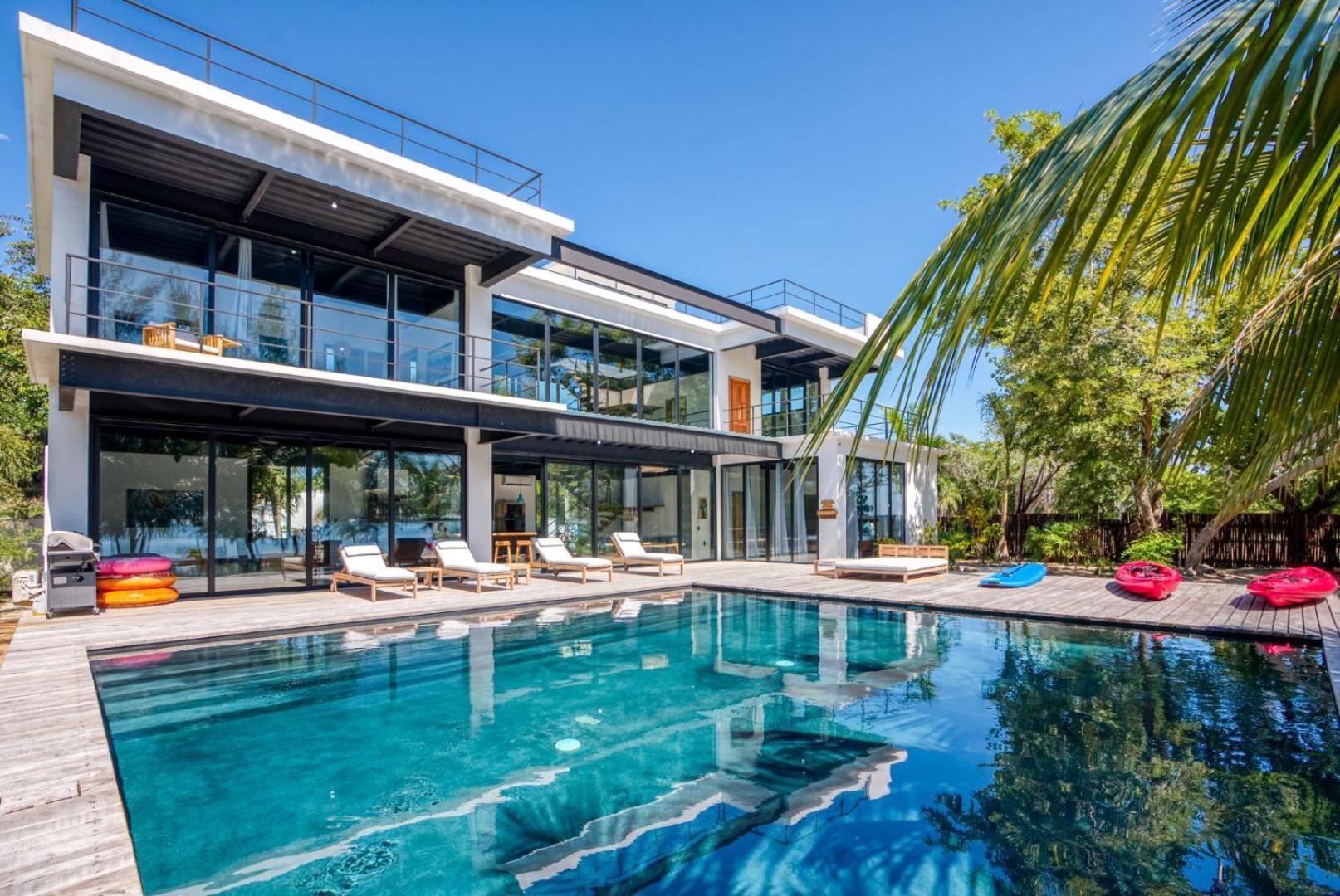 Villa Balam - Modern 4 Bedroom Ocean Front With Pool Maya Beach
